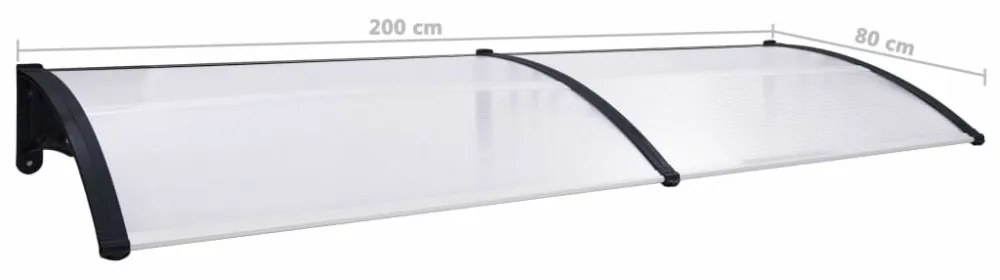 Strieška nad dvere 200 x 80 cm polykarbonát Dekorhome