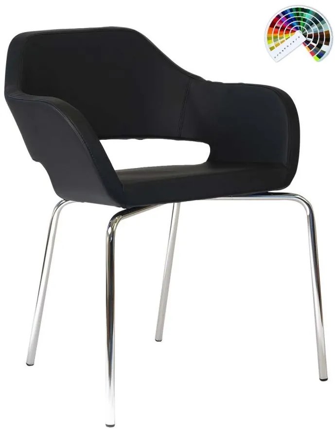 ANTARES Konferenčné kreslo BELEN VISITOR CROSS STYLE SWISS WOOD čalúnenie KOŽA