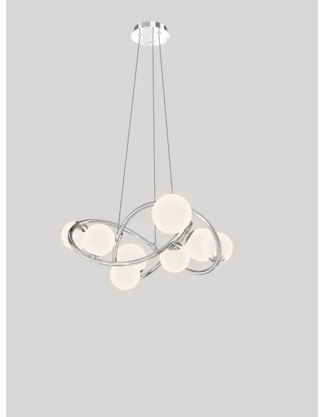 Wofi 7014-807 - LED Luster na lanku NANCY 8xG9/3,5W/230V lesklý chróm