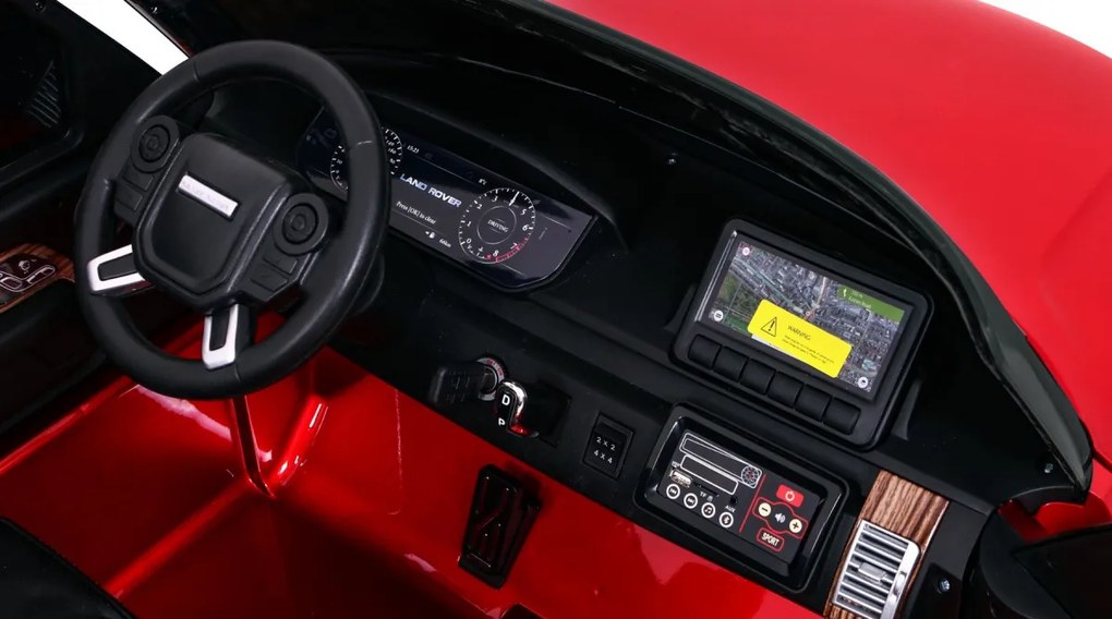 Ramiz Range Rover HSE Maľované auto pre 2 deti Červené SUV + diaľkové ovládanie + audio panel