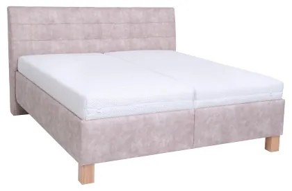 Čalúnená posteľ s úložným priestorom bez matraca VIOLET 180x200 cm béžová