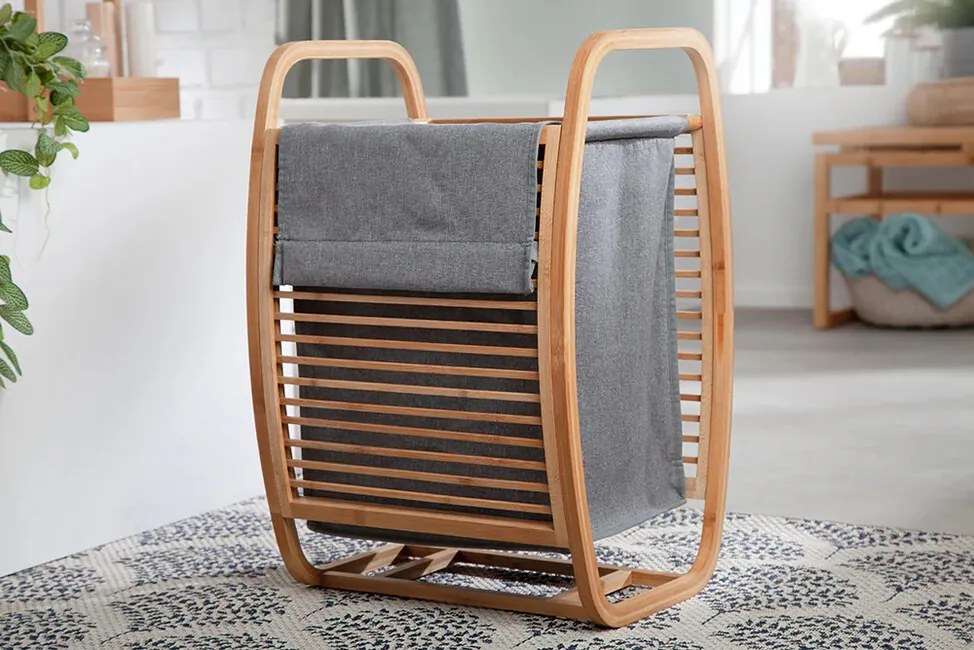 Kôš na bielizeň do kúpelne Kandy bambus 60cm