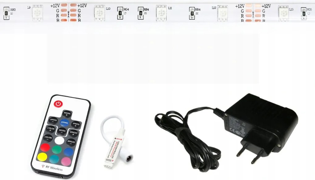 RGB LED pásik 5050 2,5m IP20 + diaľkové ovládanie KIT
