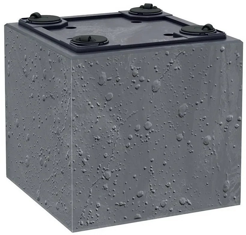 Kvetináč SIERRA SQUARE BETON EFFECT 38,5 cm , sivý