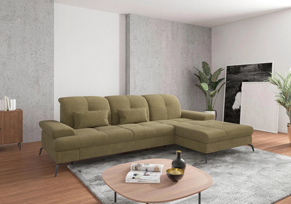 XXXLutz ROHOVÁ SEDAČKA, textil, olivovozelená Sit & More - Sedačky - 000144009923