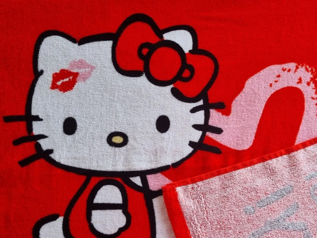 TipTrade Detské pončo 55x110 cm - Hello Kitty Najroztomilejší na svete