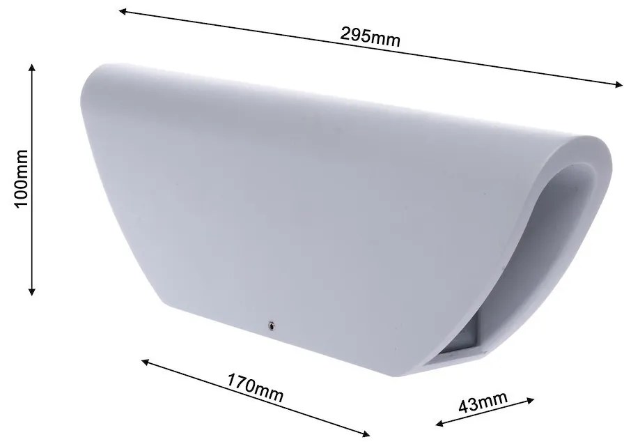 EUlight Exteriérové nástenné LED svietidlo Brick, 1x LED 6w, biela