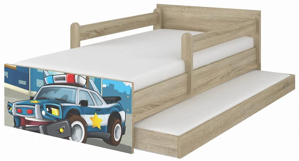 Raj posteli Detská posteľ " Policia " MAX  XXL biela