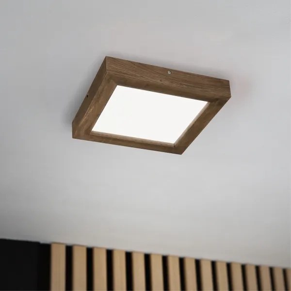 Brilagi-LED Stmievateľné svietidlo WOODY FRAME LED/24W/230V dub 30x30 cm IP44 + DO
