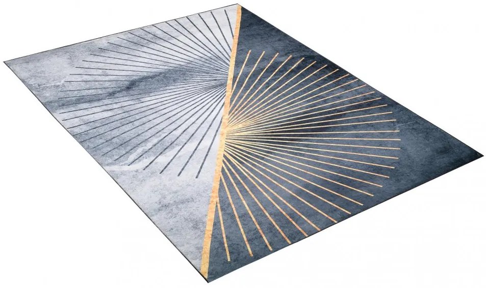 Sivý moderný koberec s jednoduchým vzorom Šírka: 80 cm | Dĺžka: 150 cm