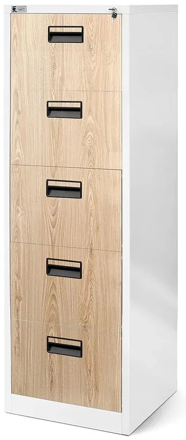 Skriňa Sara V005 kovová biela/sonoma