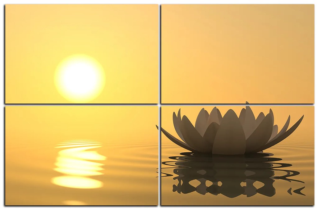 Obraz na plátne - Zen lotus 1167D (120x80 cm)