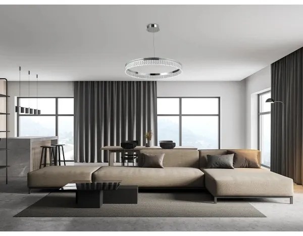 LED stmievateľný krištáľový luster na lane THALIA LED/55W/230V 3000-6000K + diaľkové ovládanie