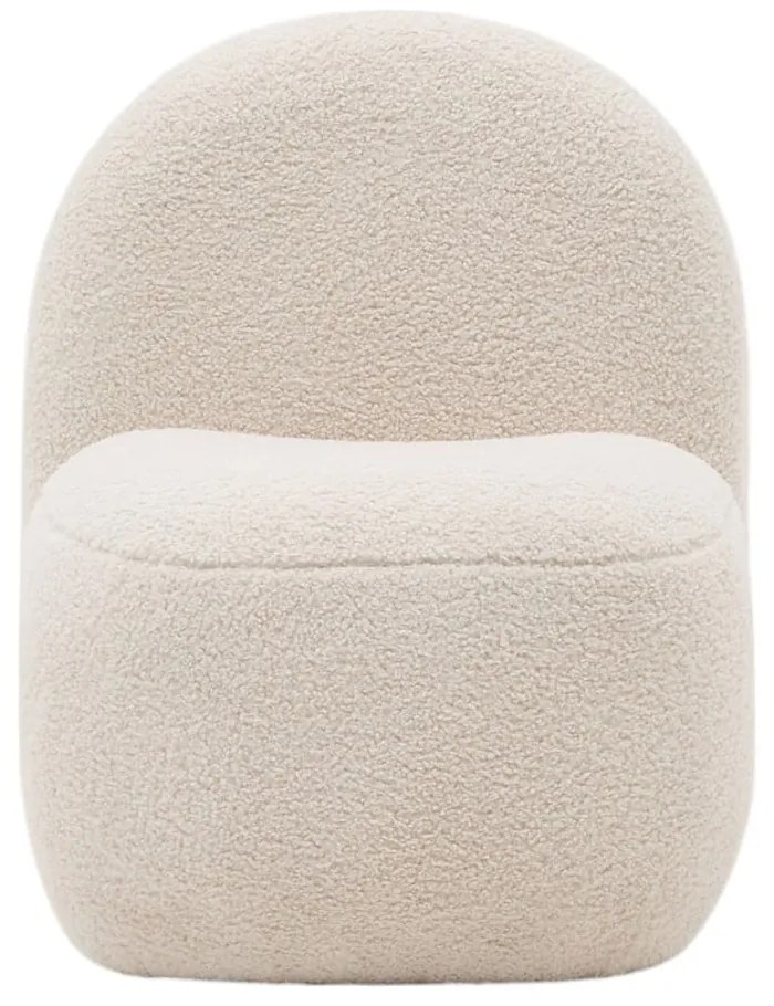 Biele detské kresielko z textílie buklé Bucky – Kave Home