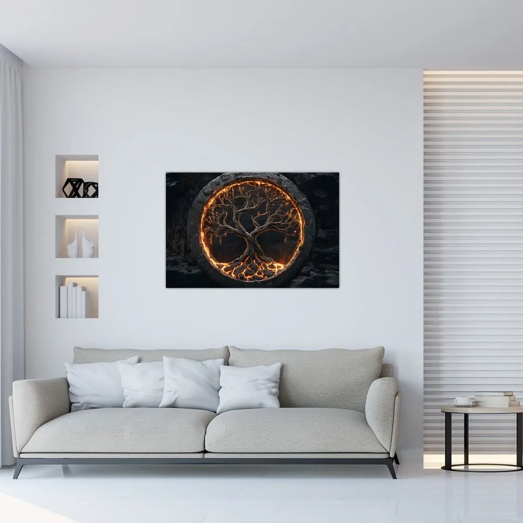 Obraz – Strom života v láve I. (90x60 cm)