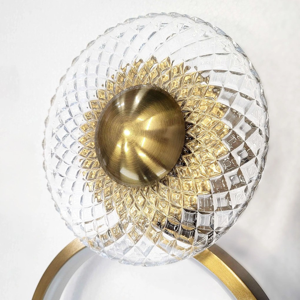 Toolight Toolight, LED nástenné svietidlo 12W, 3000K, 500lm, LHJ071-W, zlatá matná, OSW-50054