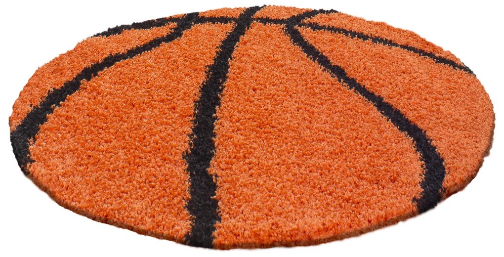 Ayyildiz, Kusový koberec Fun 6002 orange, 120x120 (priemer) kruh, oranžová, detská izba
