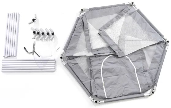 Hracia ohrádka 120 cm, sivá