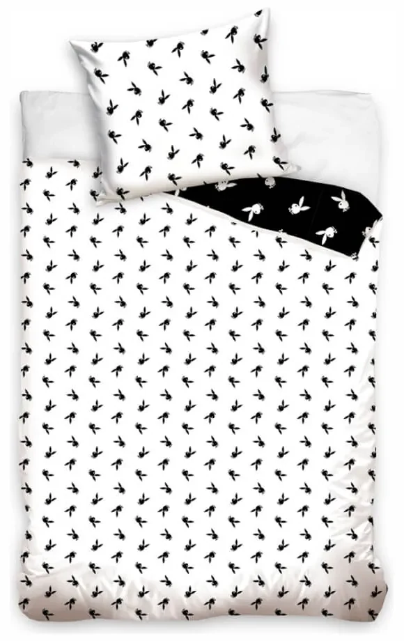 Bavlnená obliečka Playboy Black and White