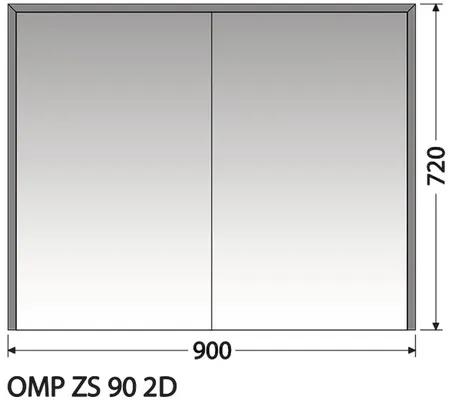 Zrkadlová skrinka Intedoor OMP ZS 90