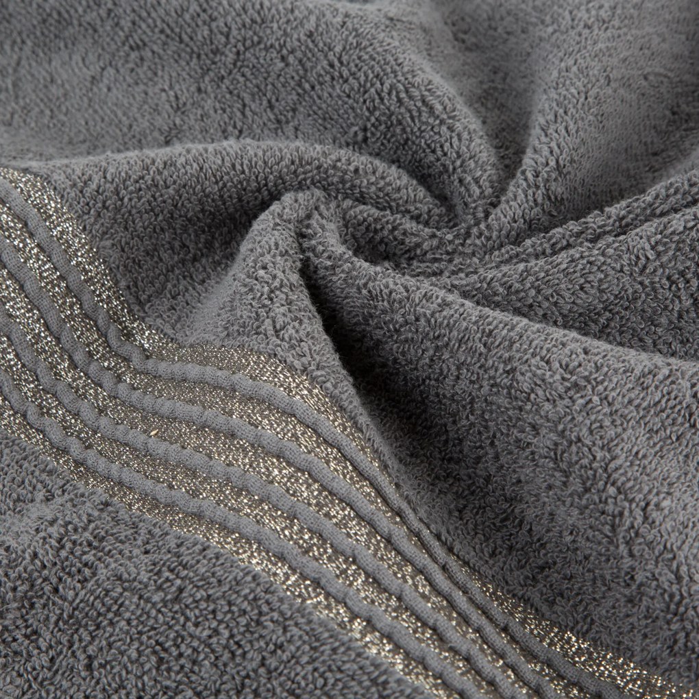 BAVLNENÝ UTERÁK LILA 30X50 CM SIVÁ