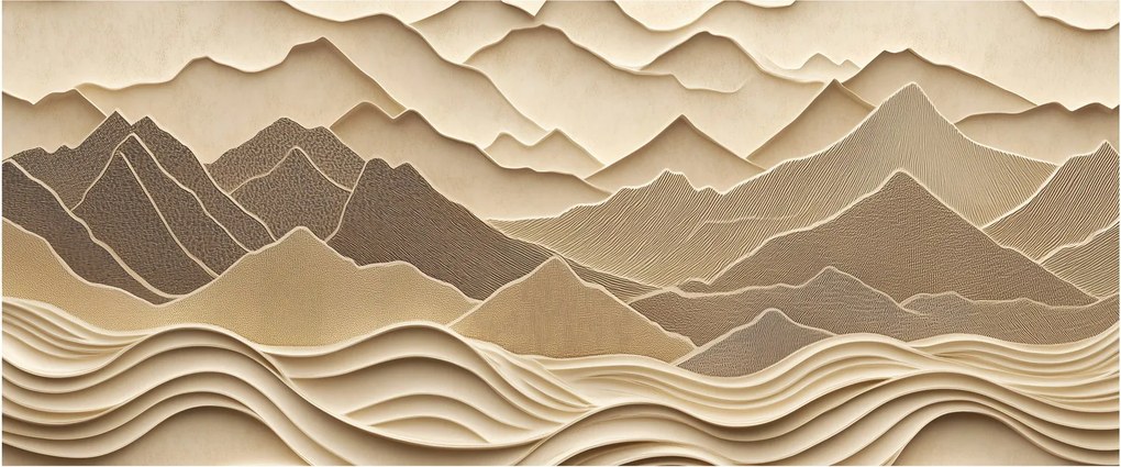 Obraz - 3D línia hôr (120x50 cm)