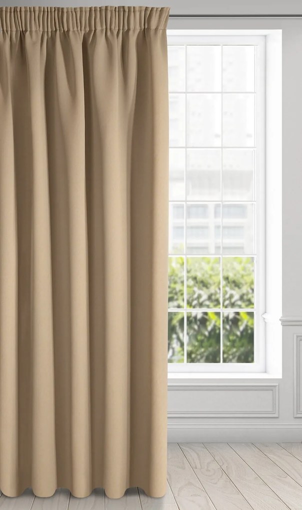 ZATEMŇOVACÍ ZÁVES NA PÁSKE ADLEY 135X270 CM BÉŽOVÁ