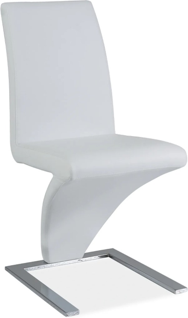 SIGNAL H-010 jedálenská stolička biela / chróm