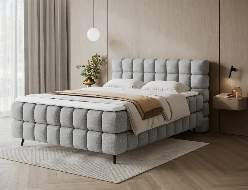 Kontinentálna posteľ Sabrina 160x200, sivá (royal 04)