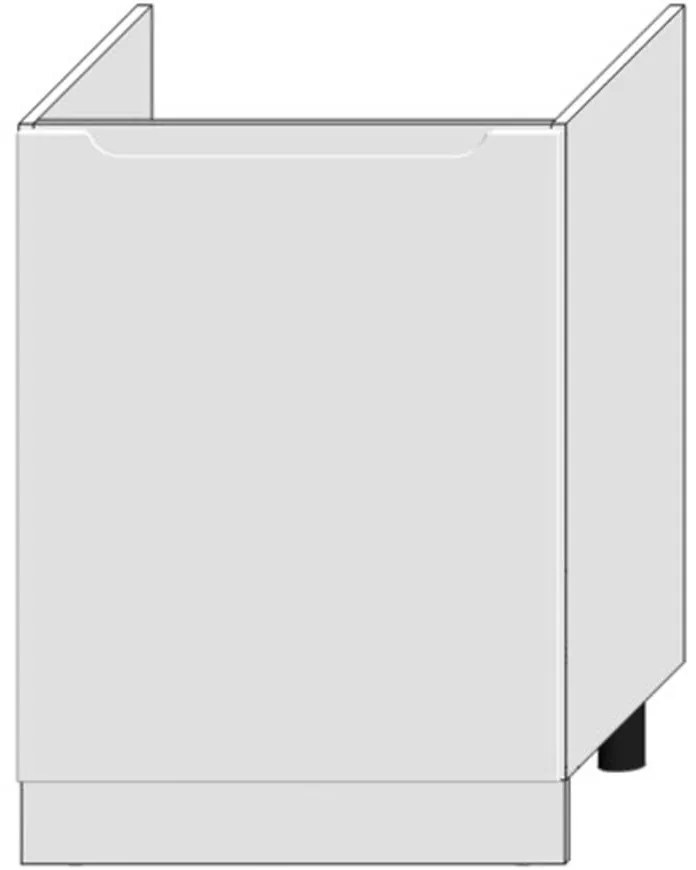 Kuchynská skrinka Zoya D60zl Pl Biely hrášok / Biely