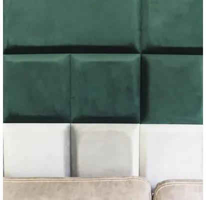 Čalúnený nástenný panel Soft Riwiera 38 suchý zips 30x60 cm zelený