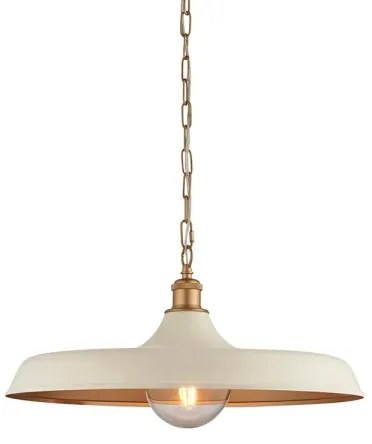 Endon 99999 - Luster na reťazi SABIAN 1xE27/10W/230V krémová/zlatá