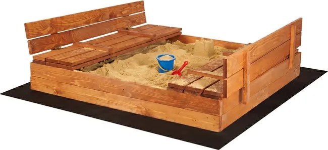 Drevené uzavreté pieskovisko 150x150 cm Springos SB150ZZ - impregnované
