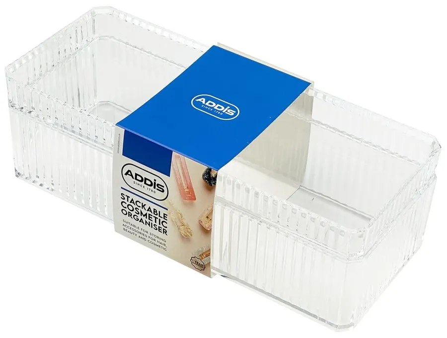Plastový kúpeľňový organizér na kozmetiku – Addis