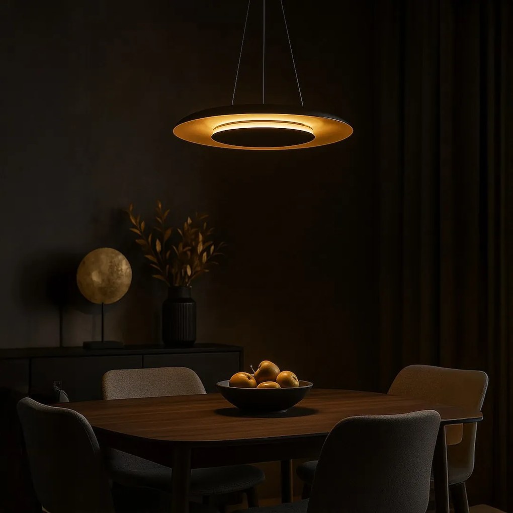 Závesné LED svietidlo Piattino, 1x LED 30w, 3000-6000k, b/g