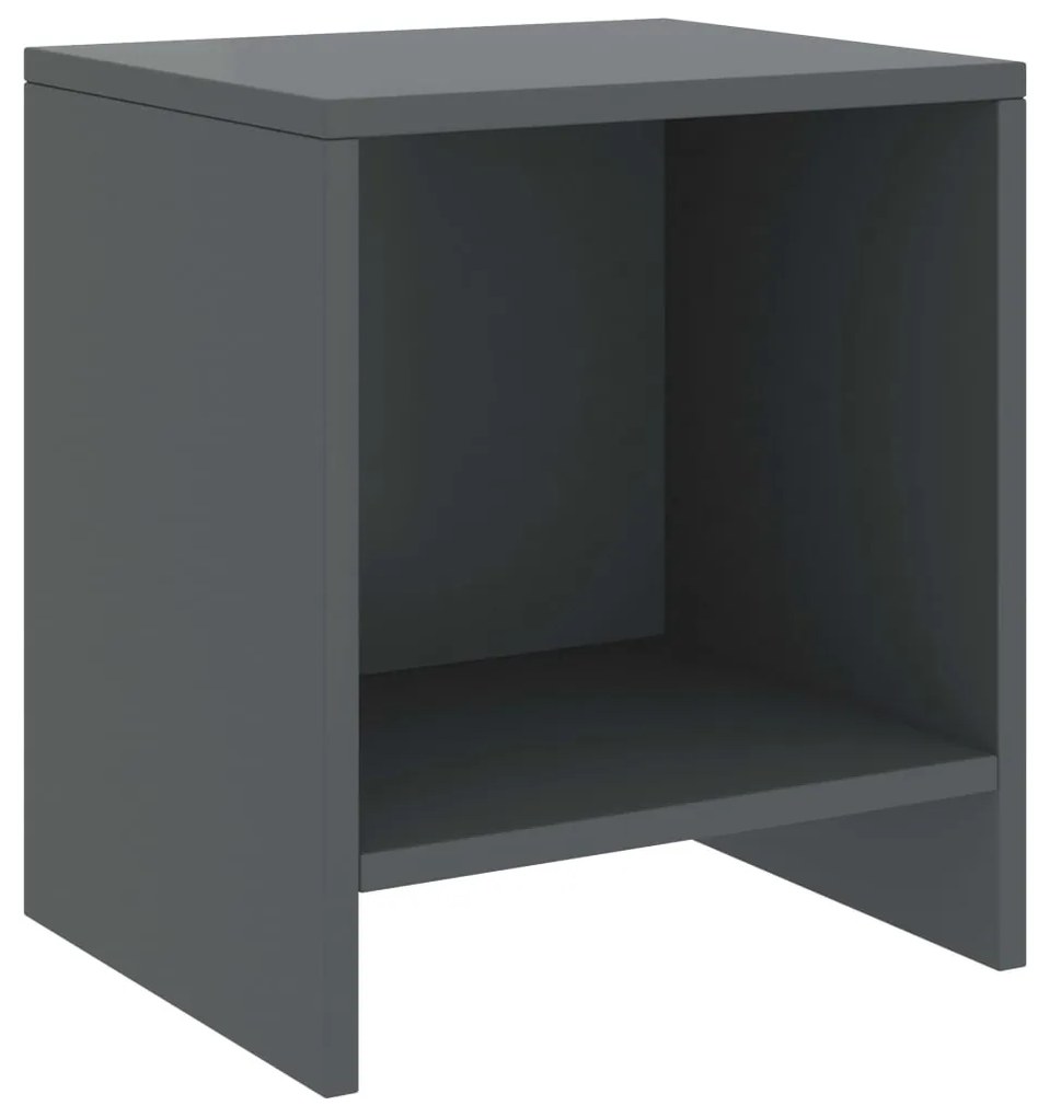 vidaXL Nočný stolík tmavosivý 35x30x40 cm borovicový masív