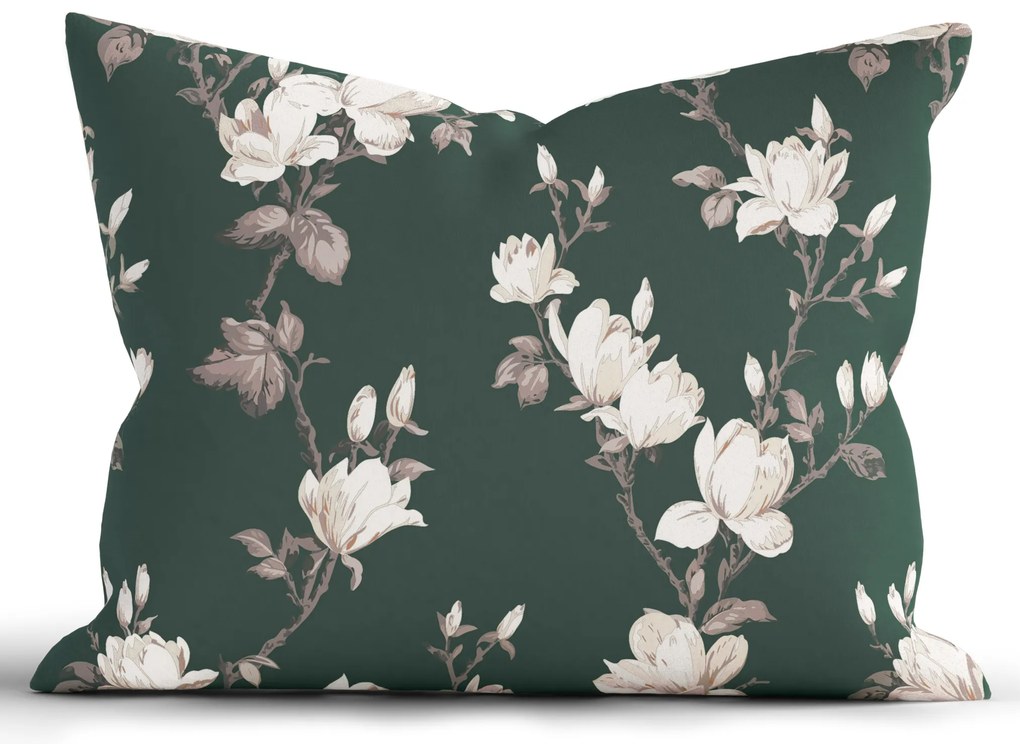 Bavlnená obliečka na vankúš Renforcé 70 × 90 cm - Johari tmavo zelené