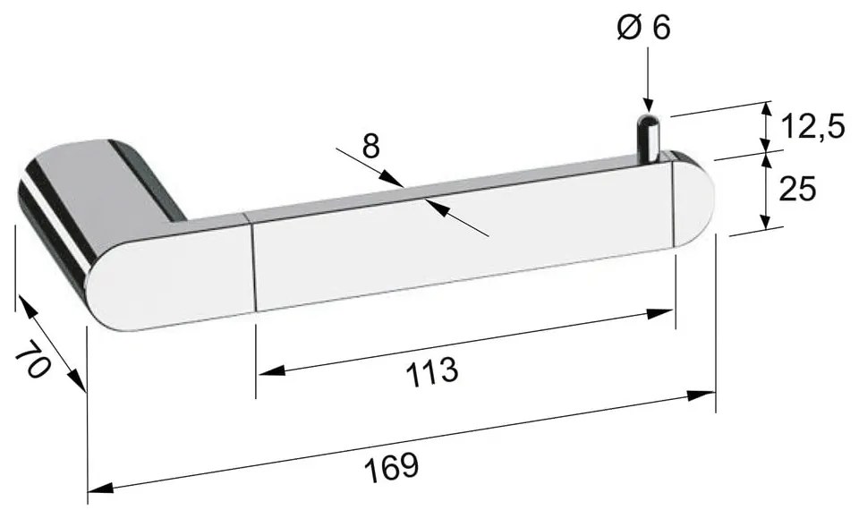 Biely nástenný mosadzný držiak na toaletný papier Flori – Sapho