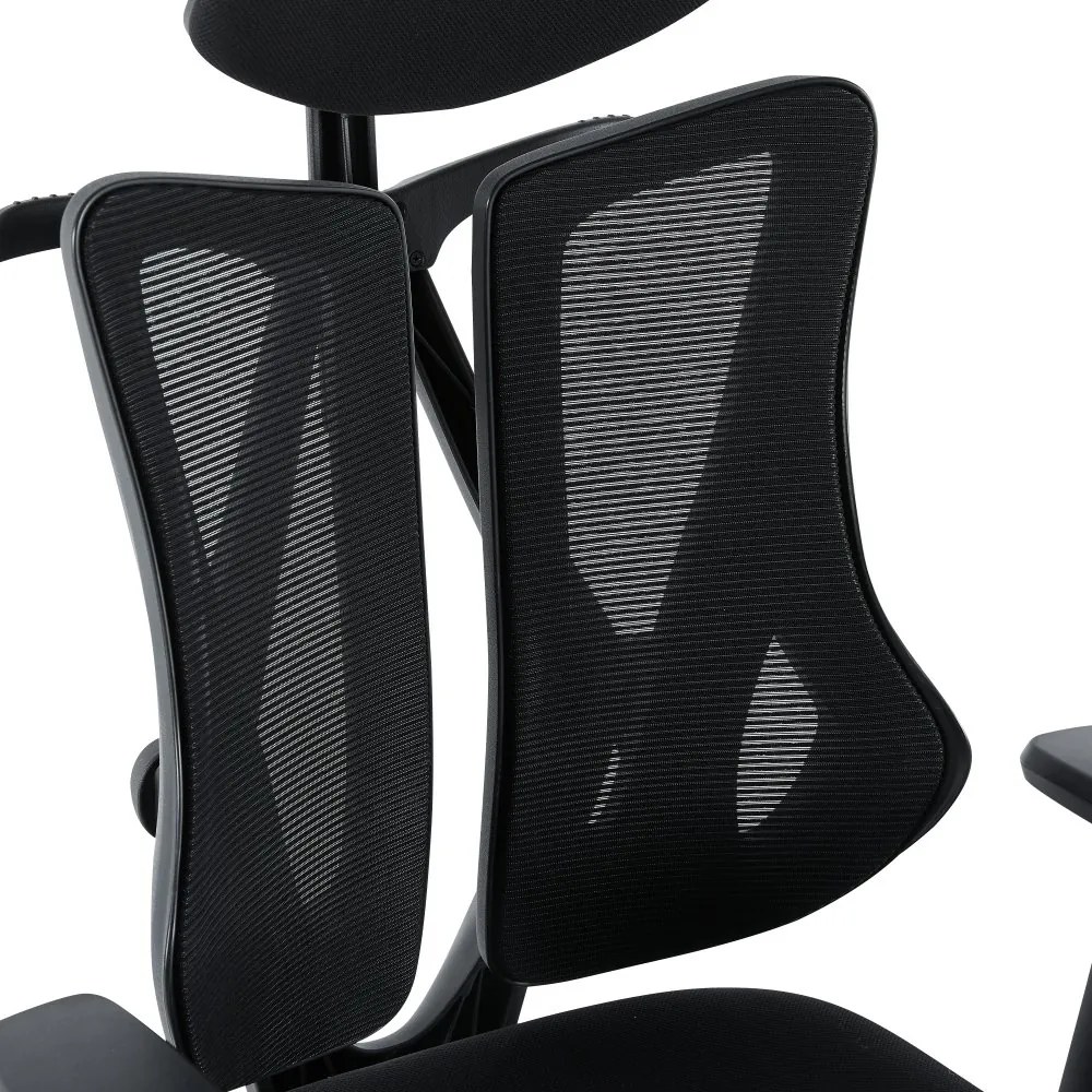 Herná ergonomická stolička ERACER H3246 — sieť / látka, čierna