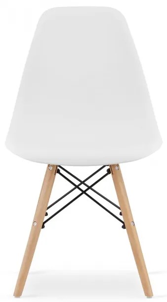 Jedálenský stôl TODI biely 80 cm so štyrmi stoličkami OSAKA biele / hnedé