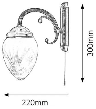 Rabalux 8631 - Nástenné svietidlo ANNABELLA 1xE14/40W/230V