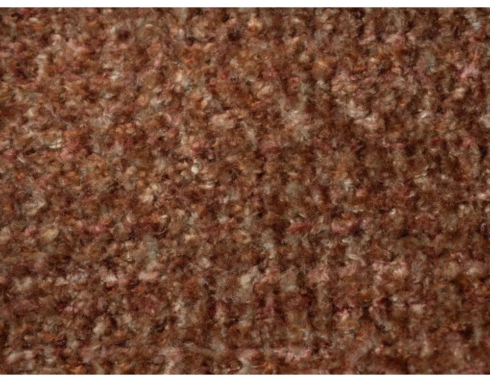 Terakotová čalúnená dvojlôžková posteľ s roštom 180x200 cm Makana – Makamii