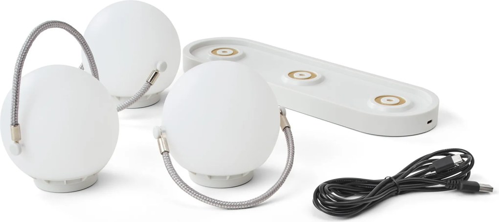 Akumulátorové stolové lampy, 3 ks