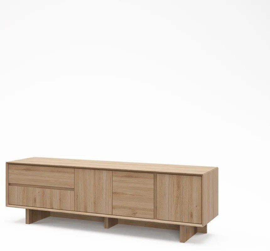 TV stolík v dekore duba v prírodnej farbe 180x55x45 cm Carpi – Marckeric