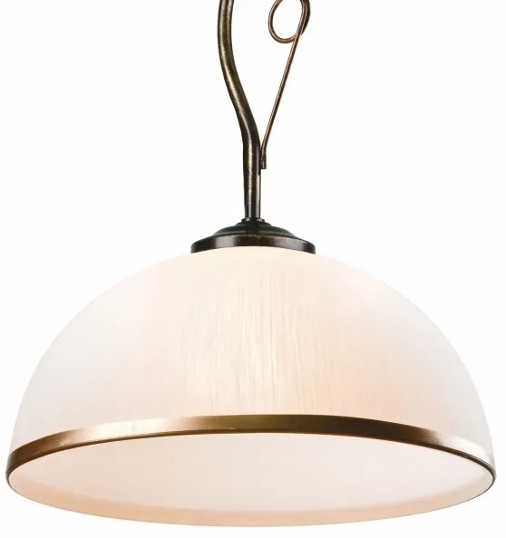 Luster na tyči RETRO 1xE27/60W/230V čierna patiny