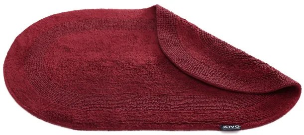 Kúpeľňový koberček Javo Cotton bordový ovál