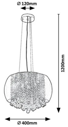 Rabalux - Krištáľový luster na lanku 6xG9/40W/230V