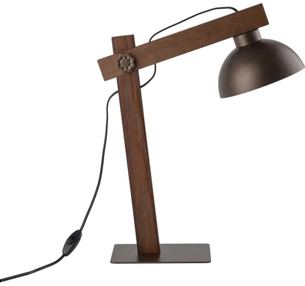 Stolná lampa OSLO 1xE27/15W/230V orech/hnedá