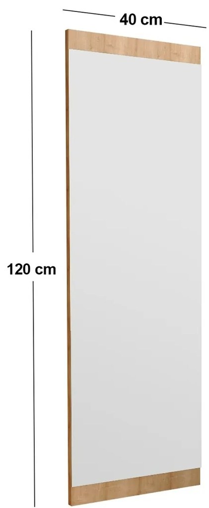 Zrkadlo Azus Natural 40 x 120 cm