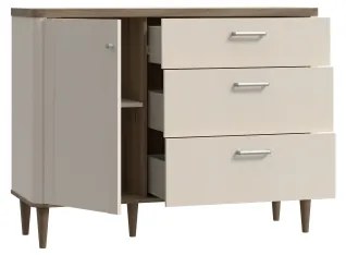 Komoda so zásuvkami VIRO hnedá/béžová
